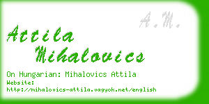 attila mihalovics business card